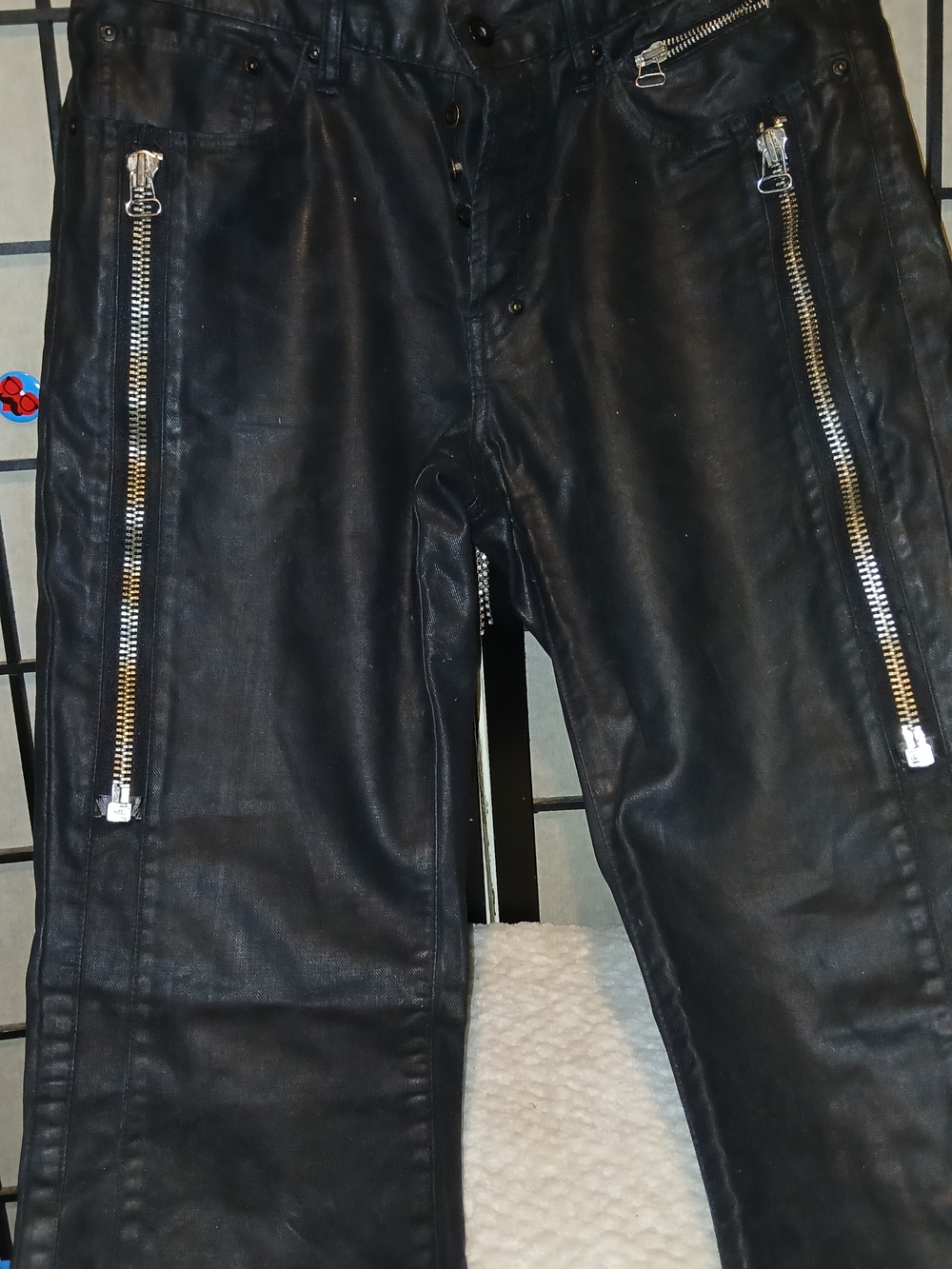 PRPS Black Men's Bootcut Jeans with Silver Zip Accents